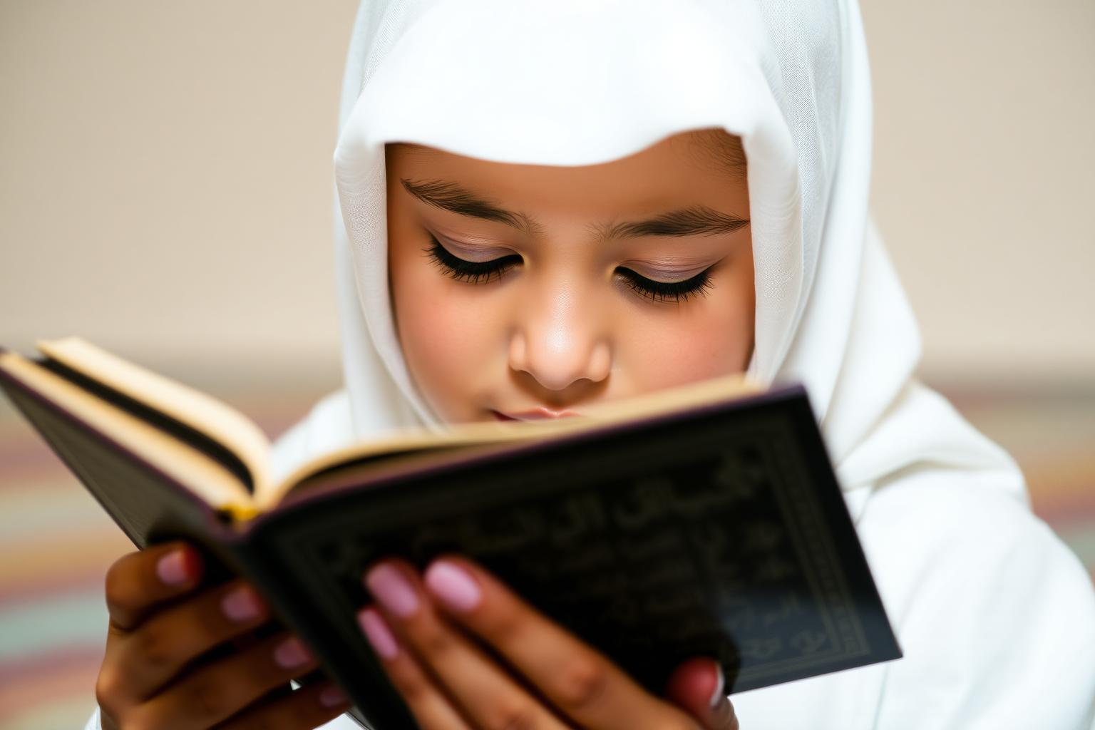 Seorang pelajar tahfiz menghafaz Al-Quran